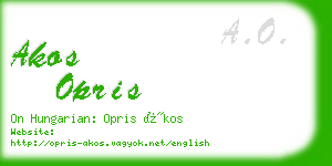 akos opris business card